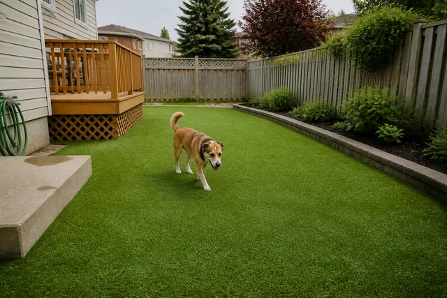 Representative pet turf yard