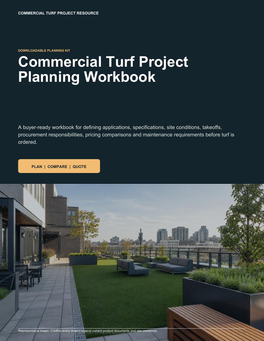 White-label commercial turf project planning workbook cover